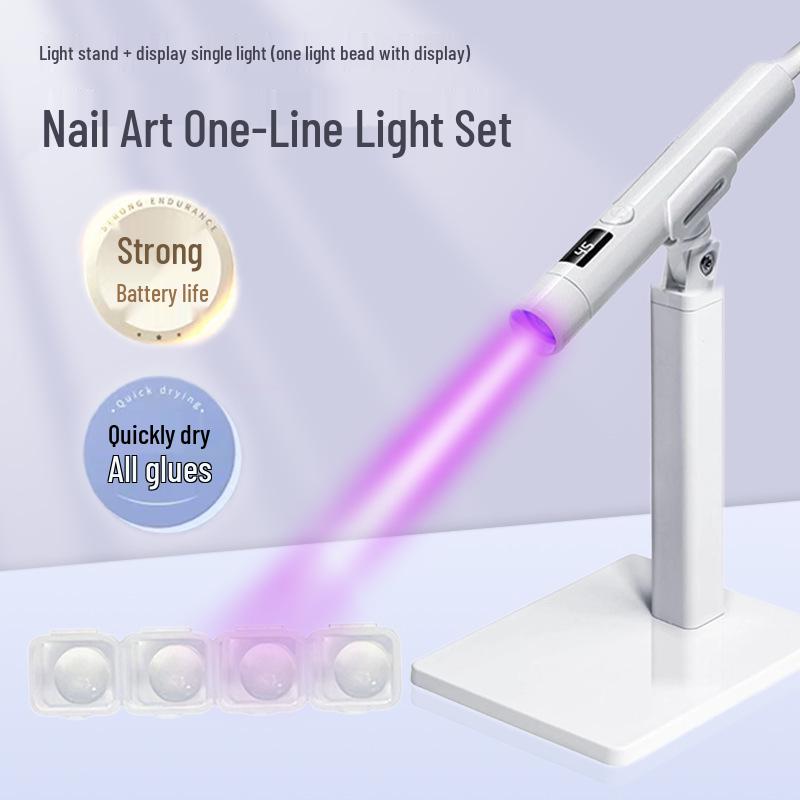 360° Rotating Portable Nail Light Stand for Manicure and Wearable Nail Pieces