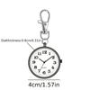 Keychain Pocket Watch Large Hanging Watch for Nurse Student Minimalist Luminous Clear Dial Old Man Quartz Pendant Watch Gift