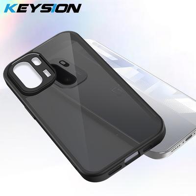 KEYSION Matte Translucent Black Phone Case for OnePlus 15R 15 5G Silicone+PC Clear Shockproof Back Cover for OnePlus Ace 6 6T