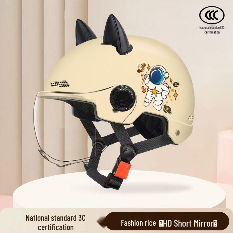 Adjustable 3C Electric Bike Helmet: Lightweight, Cute Design for Men & Women, All-Season Sun Protection