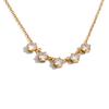 Yhpup AAA Stainless Steel Cubic Zirconia Shiny Drop Necklace 18K Gold Color PVD Plated Delicate Gift Glamorous Fashion Jewelry