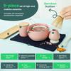 5/7/9Pcs Matcha Whisk Set Elegant Matcha Tea Set Ceramic Bowl Teaspoon Whisk Holder Powder Box Spoon Holder Tea Cloth Tea Sieve