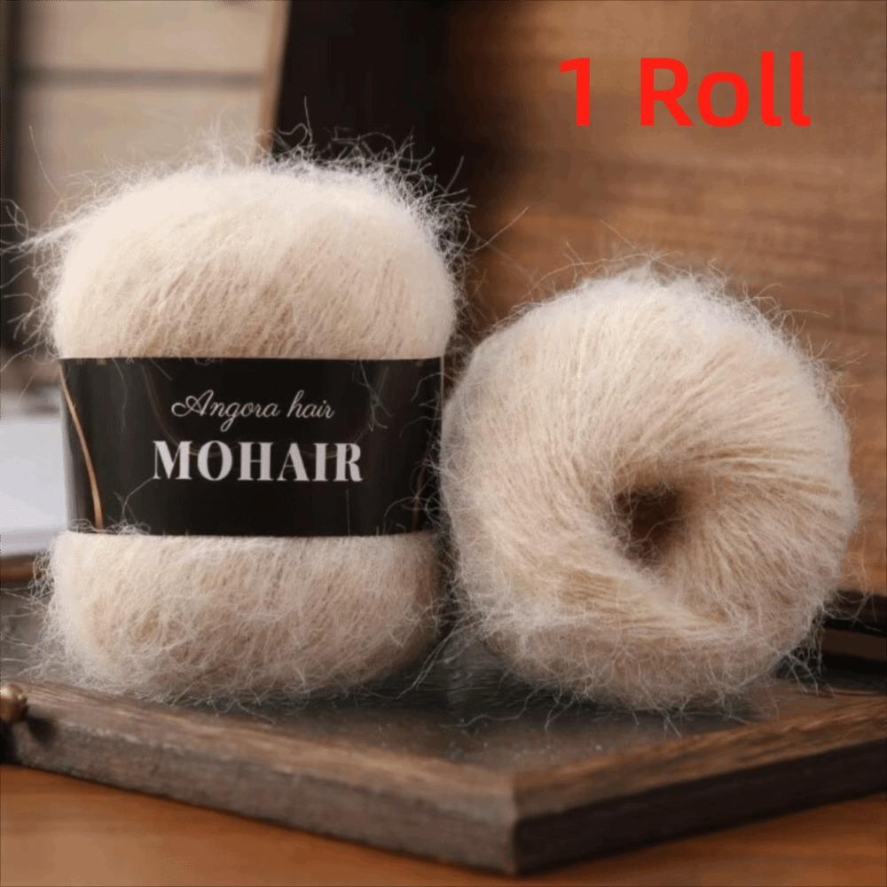 Comfortable Thread Cotton Blended Alpaca Mohair Yarn Soft Fluffy Handmade Hand-Knitted Yarn Long Haired Crochet Yarn Knitting
