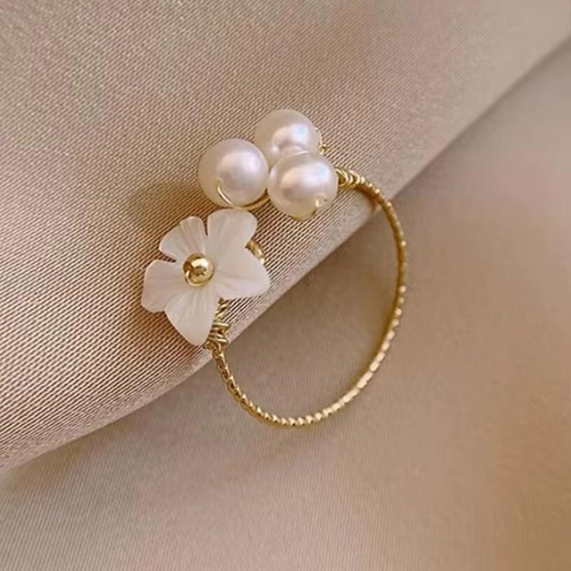 New Korean Exquisite Crystal Flower Fashion Temperament Sweet Versatile Love Opening Female Custom Jewelry