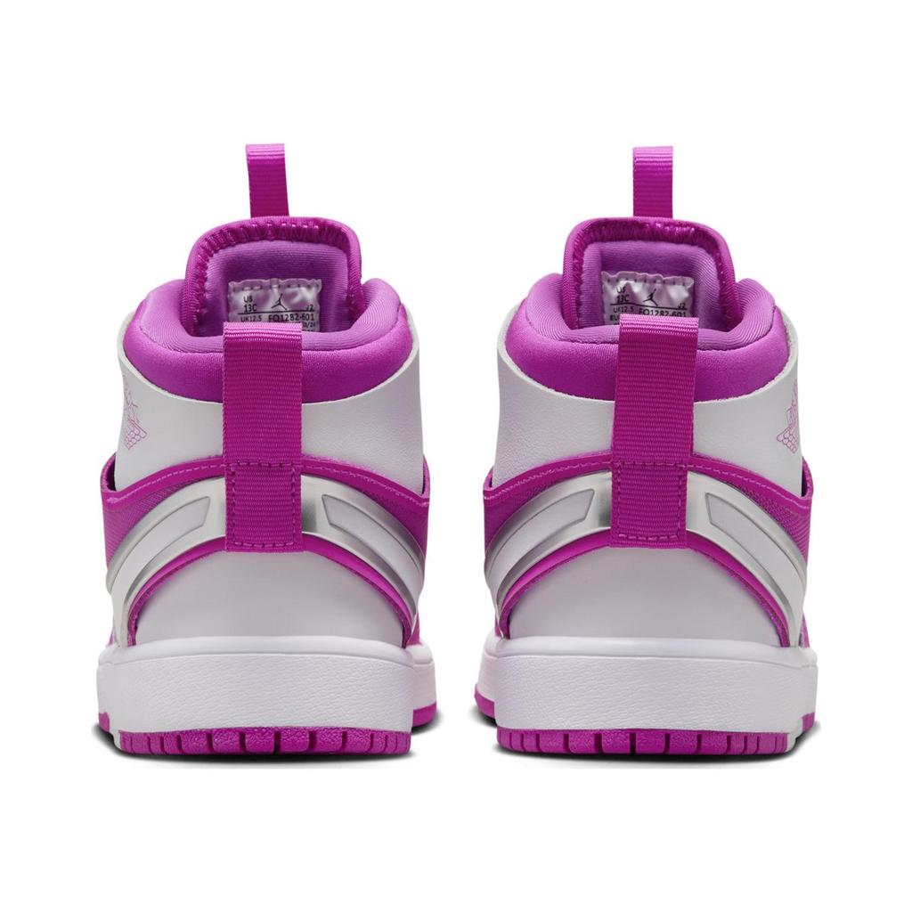 Air Jordan 1 Mid RM EasyOn PS Fire Pink Kids Sneakers White FQ1282-601