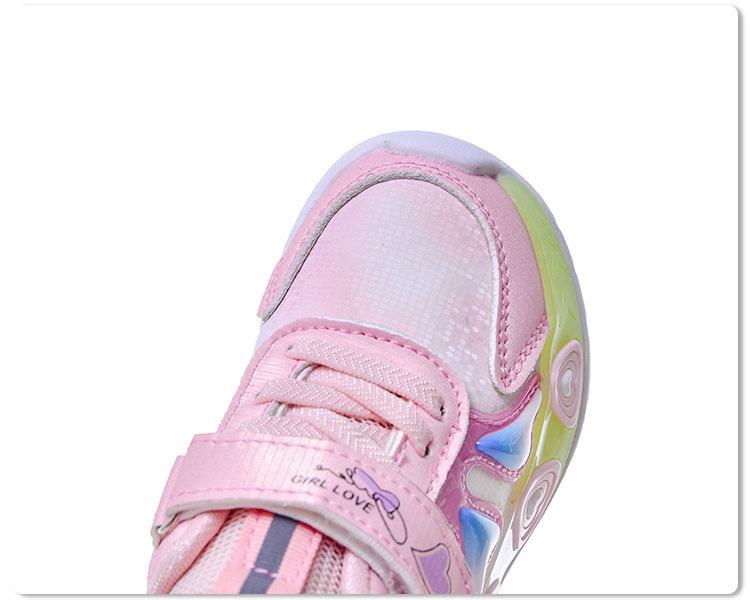 1-6 Yaş Çocuklar İçin Işıklı Koşu Ayakkabıları: Moda İlkbahar/Sonbahar Parlayan Spor Ayakkabılar