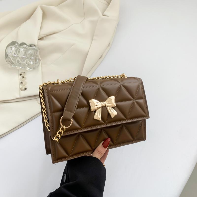 Geantă de sub braț cu lanț pentru femei În vară Modă nouă și la modă Fir brodat cu diamante Geantă crossbody cu un singur umăr Geantă pătrată mică