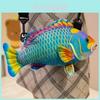 Simulated Koi And Crucian Carp Plush Toy Crossbody Bag For Kids And Teens Soft Polyester Material