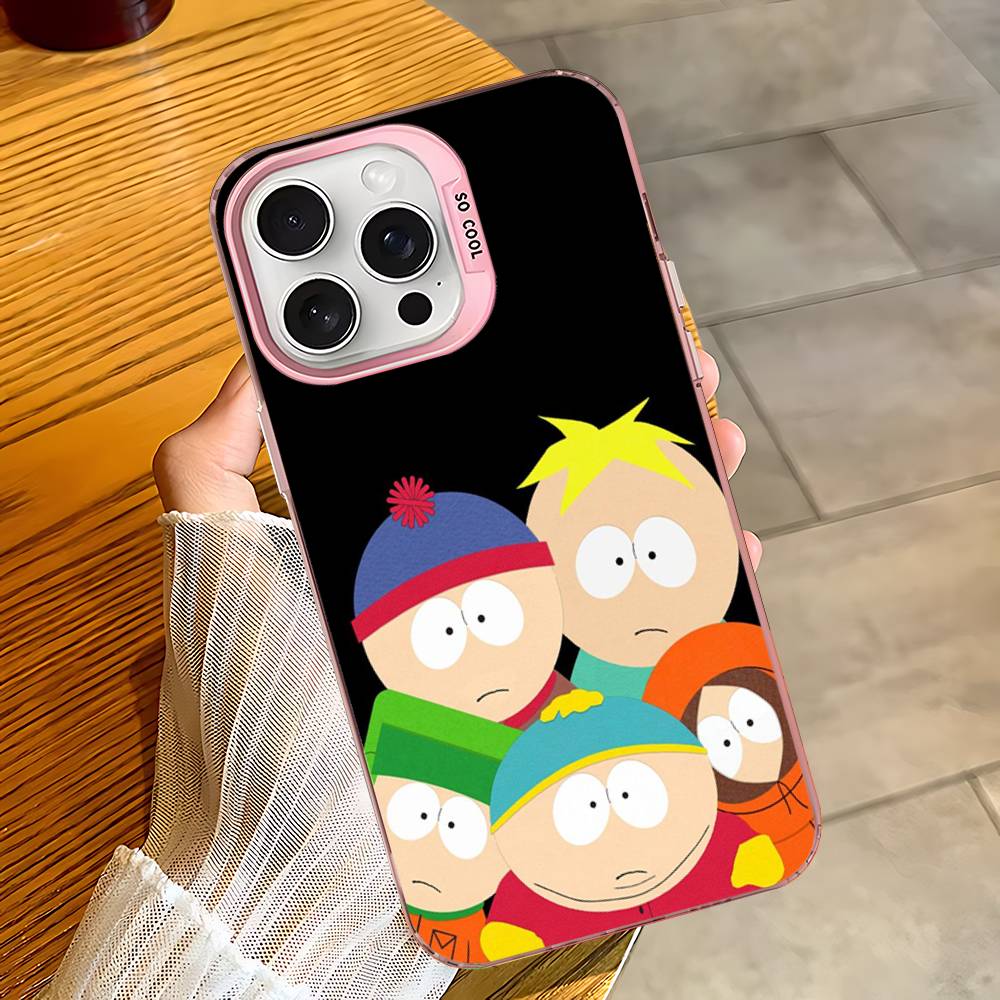 

Classic S-south Cartoon P-Park Anime Phone Case For IPhone 17 16 15 14 13 12 11 Pro Max Plus Color Silver Cover iPhone 17pro max