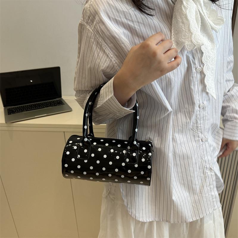 Neue Stifthaltertasche Handtasche Punktehandtasche kleine Tasche Schulter Crossbody Trommeltasche Damentasche