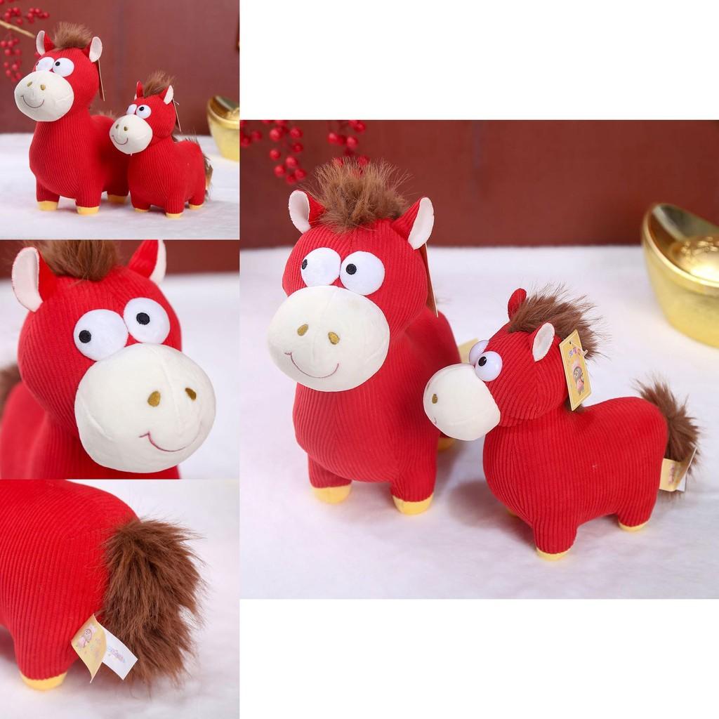 Zodiac Year Of The Horse Plush Toy With Short Plush Material For New Year Gift
