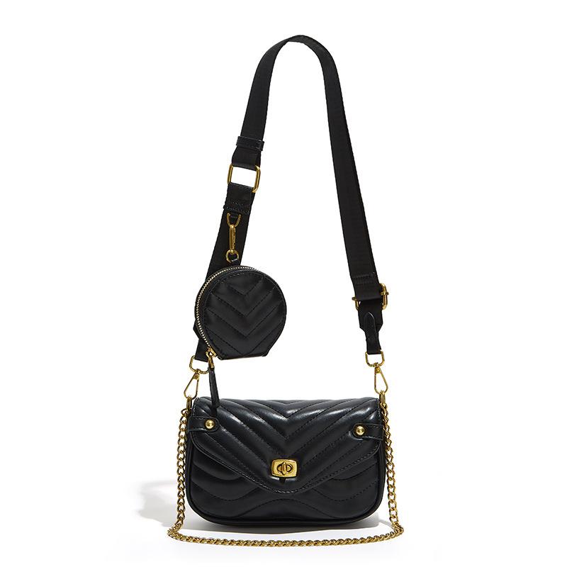 Sommar ny väska dam axelväska crossbody väska dam nischdesign kedja broderitråd mor och barn väska diamantväska