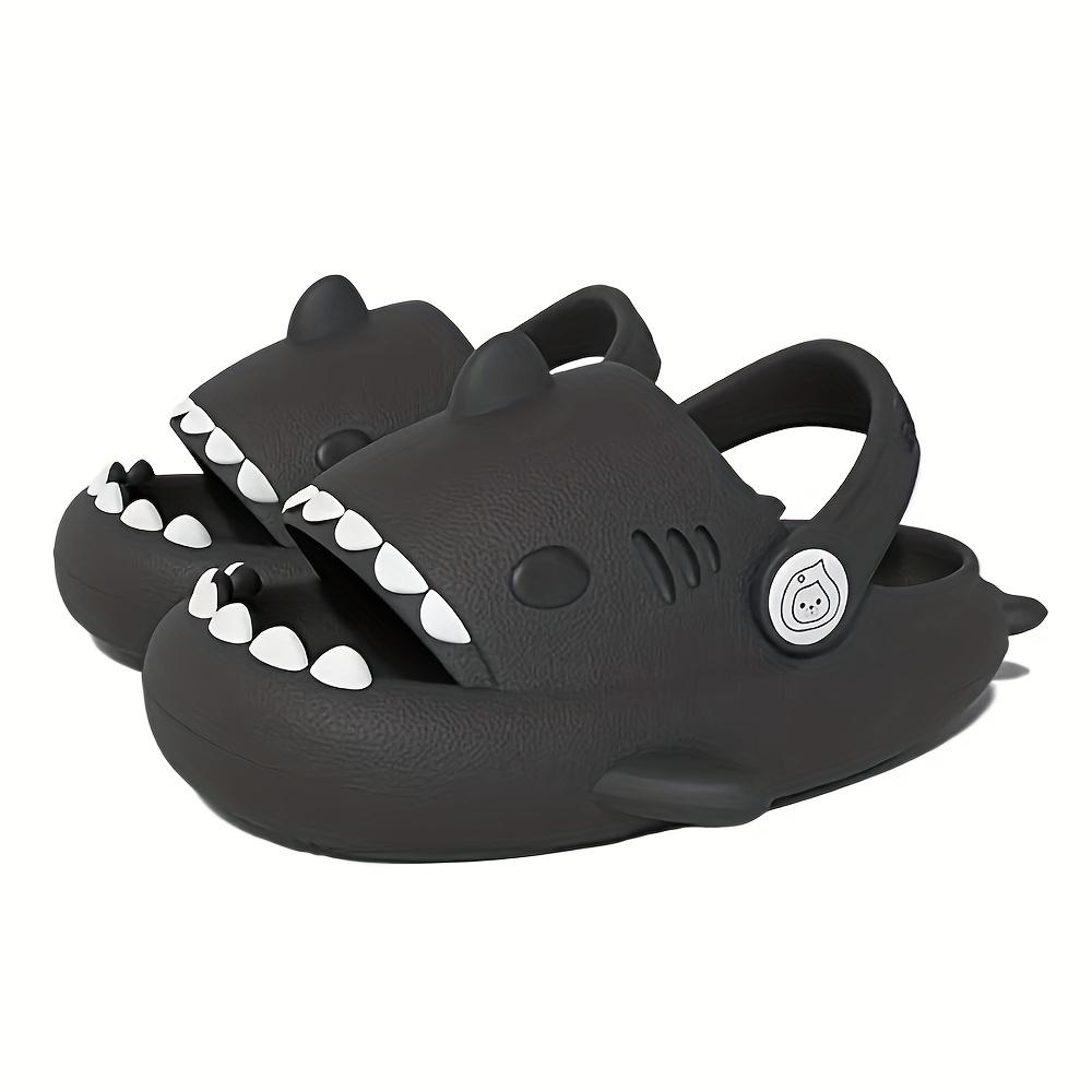 ZXCDINO Suitable for Boys and Girls Adorable EVA Shark Design Clogs, Breathable Lightweight Non Slip Soft Sole Slippers, Kids Footwear