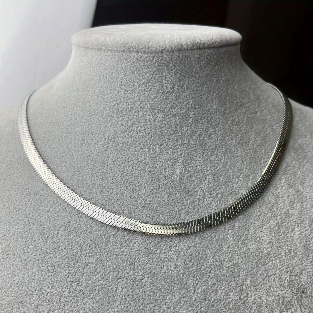 1pc Exquisite Snake Bone Chain Fashion Necklace For Men Women, Everyday Accessories, Thanksgiving Gifts