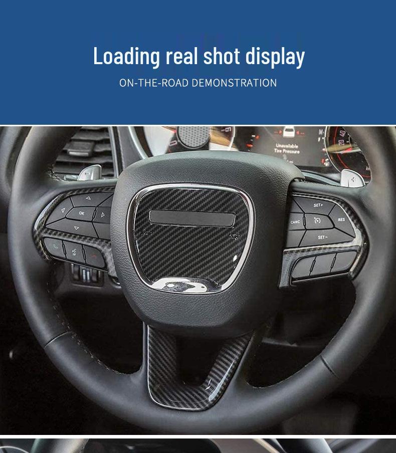 Samolepka na volant z uhlíkových vláken pro interiér Dodge Challenger 2015-2021