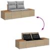 Garden Sofa Beige 184 X 62 X 85 Cm Poly Rattan