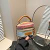 Sac à main - Sac seau bandoulière pour femme - Sac tissé haut de gamme, de niche pour femme