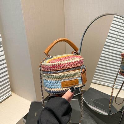 Borsa - Borsa a secchiello da donna a tracolla - Borsa da donna intrecciata di nicchia, di alta gamma