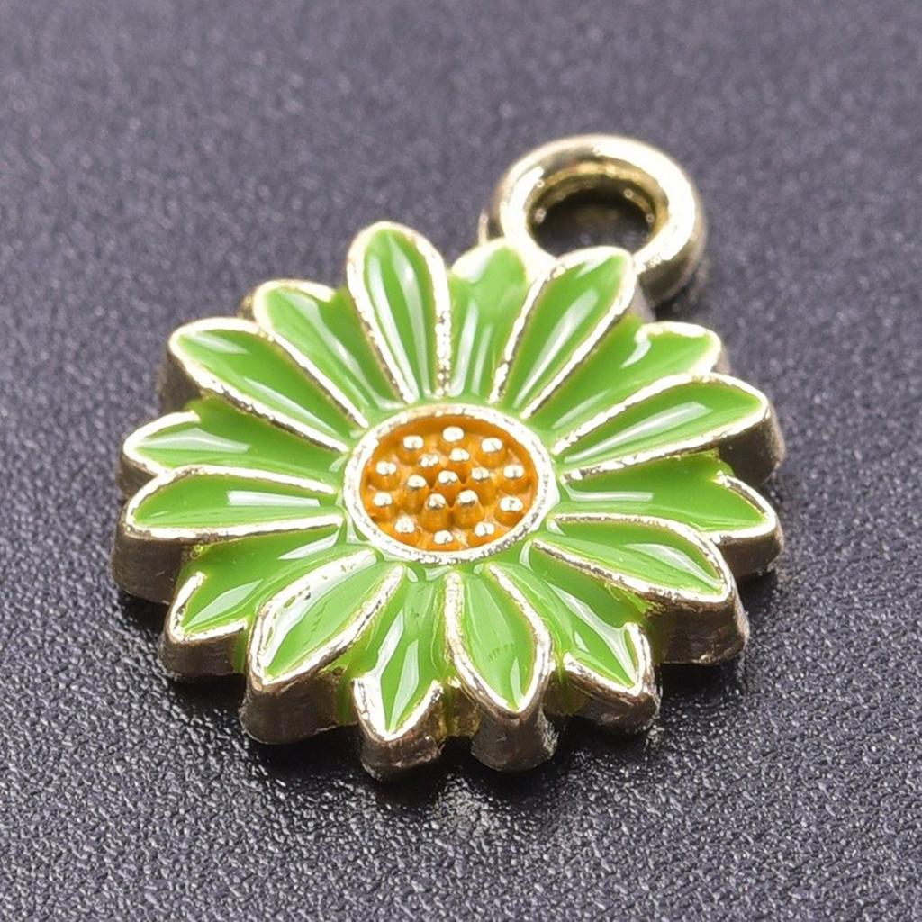 20 Pcs Little Daisy Pendant Metal Flower Pendant Charm Fashion Jewelry DIY Accessories for DIY Necklace Bracelet Earring