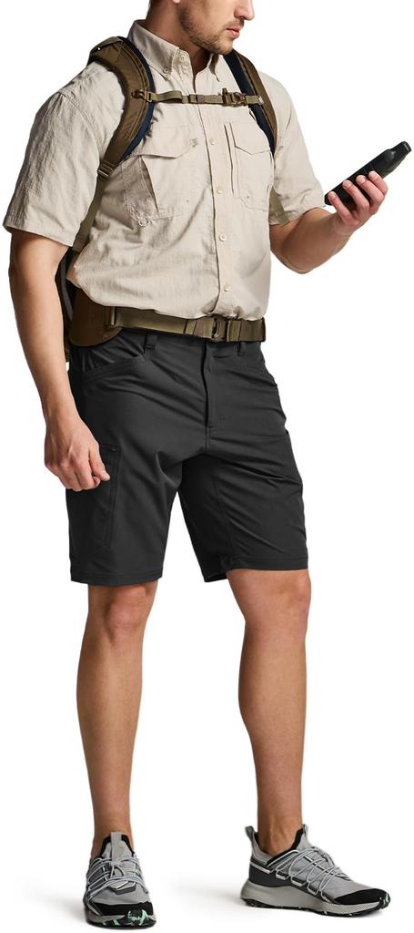 CQR Cargo Taktiska Löst Sittande Sommar Arbetskläder Herrshorts, Andningsbara, Svettabsorberande, Snabbtorkande, Lättviktiga, Passform, Byxor, Vandring, Camping,