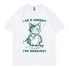 I Am A Conduit For Nonsense Funny Cat Meme TShirt Unisex Unisex Fashion Vintage T Shirt Summer Casual Loose Short Sleeve TShirts