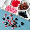 50Pcs Flat Bottom Cartoon Triangle Practical Plastic Manual DIY Triangle Nose Accessories Doll Nose Plush Toys