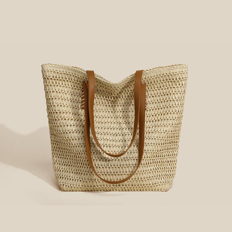 Woven Bag Straw Bag Women'S Bag Versatile Large Capacity Shoulder Portable Commuter Tote Bag