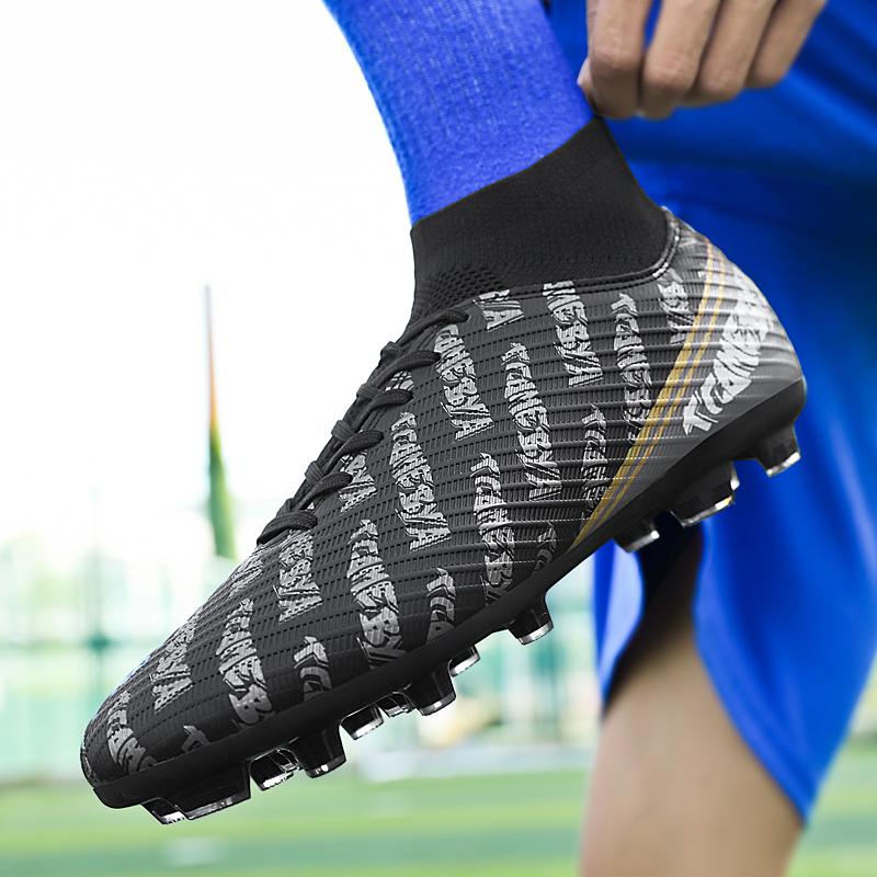 31-48 Dětské fotbalové boty Vysoké pánské sportovní kopačky s dlouhými nehty Velké sportovní kopačky pro mládež