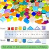 200g Glass Mosaic Tiles for Crafts Bulk – Mini Mosaic Glass Pieces for DIY Art Projects, Home Decor, Assorted Colors and Shapes
