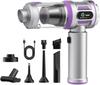 Aspirateur Portable Sans Fil Manuel, 2 en 1 Aspiration & Souffleur, Canapé, Poils d'Animaux, Miettes, Poussière (argent)