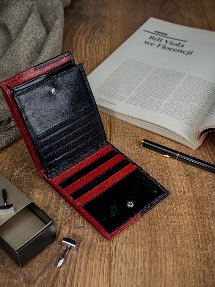 Leather, Two-tone Vertical Wallet - Rovicky