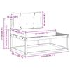 Outdoor Corner Sofa with Cushions Natural Finish 115 x 83 x 73 cm
