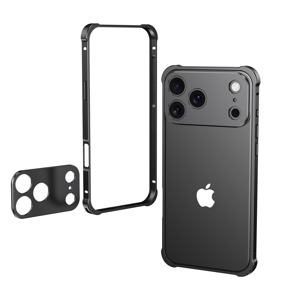 Original Colour Aluminium Frame Metal Bumper Hard Case For IPhone 17Air 17 Pro Max High Quality Alloy Lens Protector Phone Cover