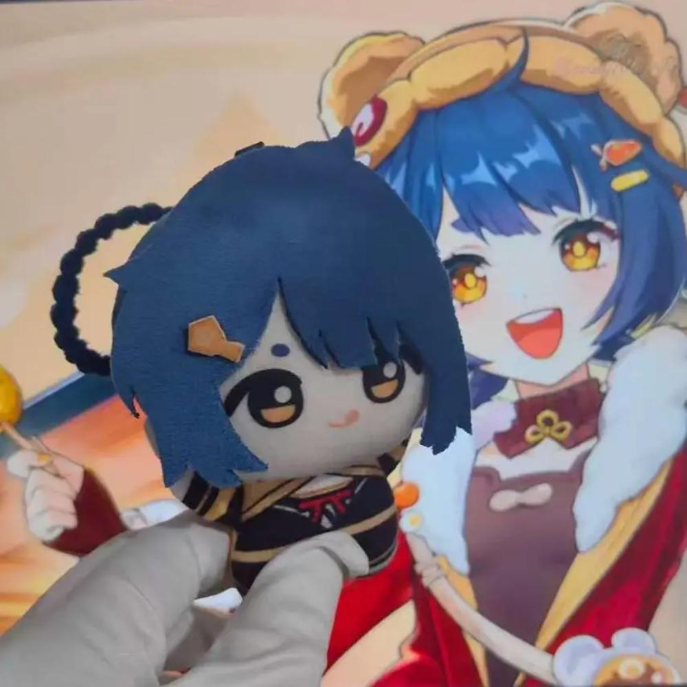 10cm Anime Genshin Impact Anaxagoras Mavuika Qiqi Shenhe Plushie Stuffed Plush Doll Toys Pendants Keychain Birthday Xmas Gift