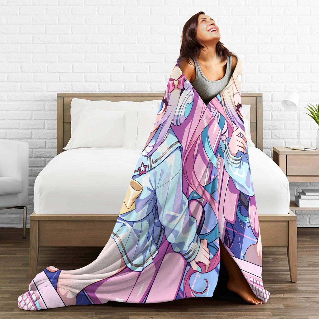 Needy Streamer Overload Kangel Plush Blanket Children Flannel Throw Blanket For Couch Warm Custom Quality Bedspread Gift Idea