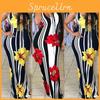 Stunning Plus Size Lady Floral Boho Party Bodycon Maxi Dress For Elegant Occasions