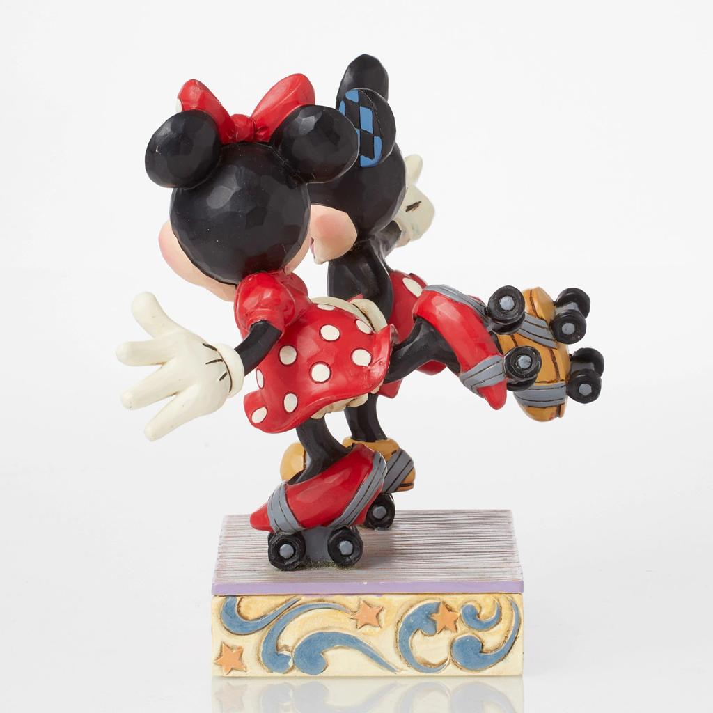 Enesco Disney Traditions Jim Shore Mickey Minnie Mouse Roller Skating Figurine Height 19.7cm Japan Import Authentic
