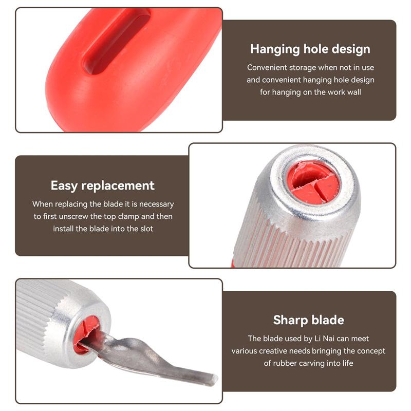 Narzędzie do rzeźbienia Praktyczne dla początkujących DIY Przenośny ABS Frez do linoleum Artykuły plastyczne Ergonomiczne Szkolne Grawerowanie Wielofunkcyjne