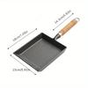 2pcs Non Stick Square Cast Iron Skillets Thick, Heat Distributed, Durable Japanese Style Egg Pancake Pans for Perfect Omelets and Crepes