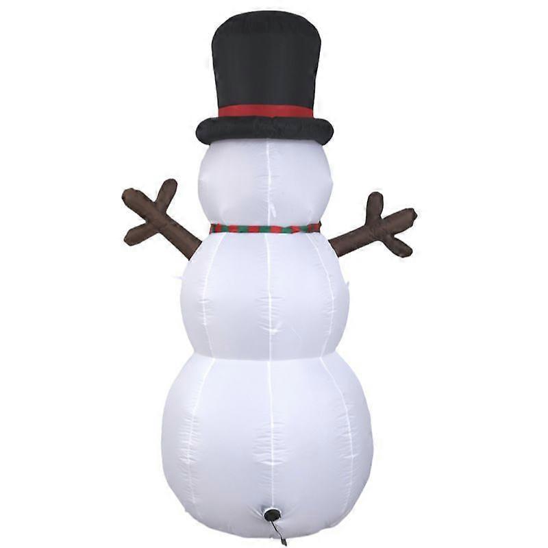 Inflatable Christmas Snowman Decor Inflatable Snowman Outdoor Christmas Garden Decor Manual Inflation with Branches Holiday Indoor/Outdoor Party Garde