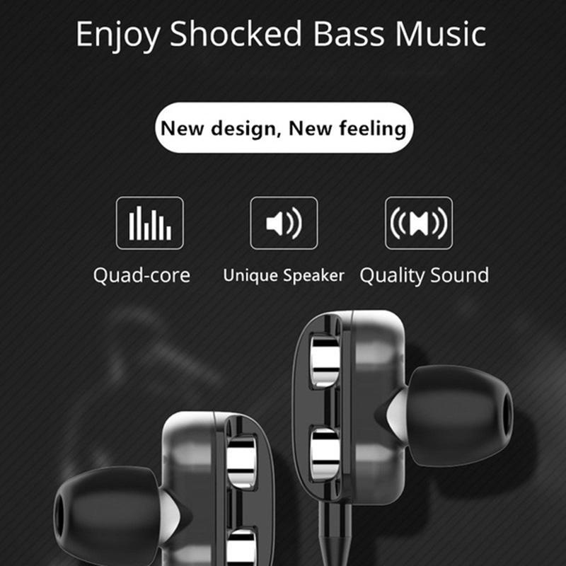 Stereo Wired Earphone High Bass 6D Stereo In-Ear Sport Earphones Earbuds