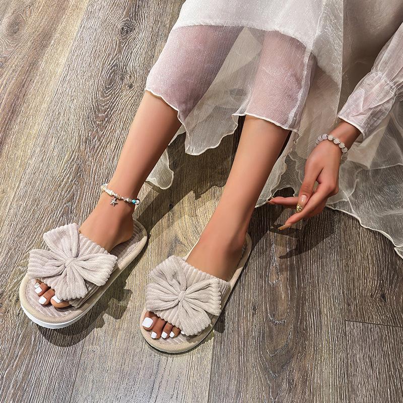 Cotton Slippers for Women, Thick and Lightweight Anti-slip Cotton Shoes, Bedroom Warm Slippers