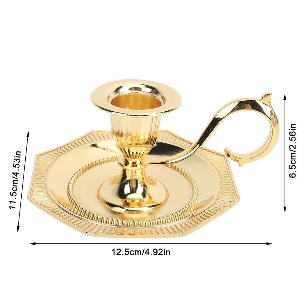 Zinc Alloy Vintage Taper Candle Stick Holder Candle Stand Dining Table Centerpiece
