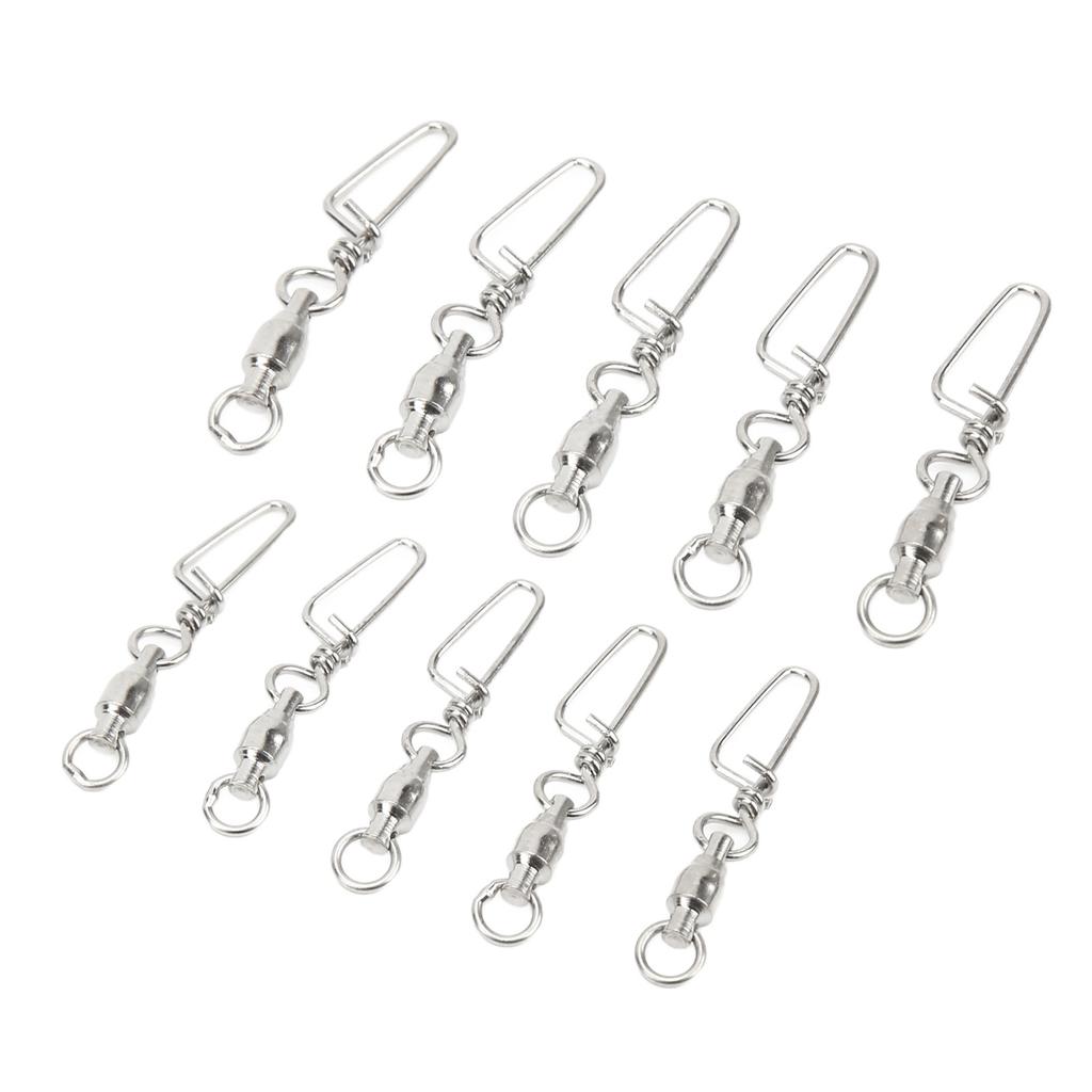 50Pcs High Strength Fishing Snap Swivels Stainless Steel B Type Ball Bearing Swivels for Saltwater F