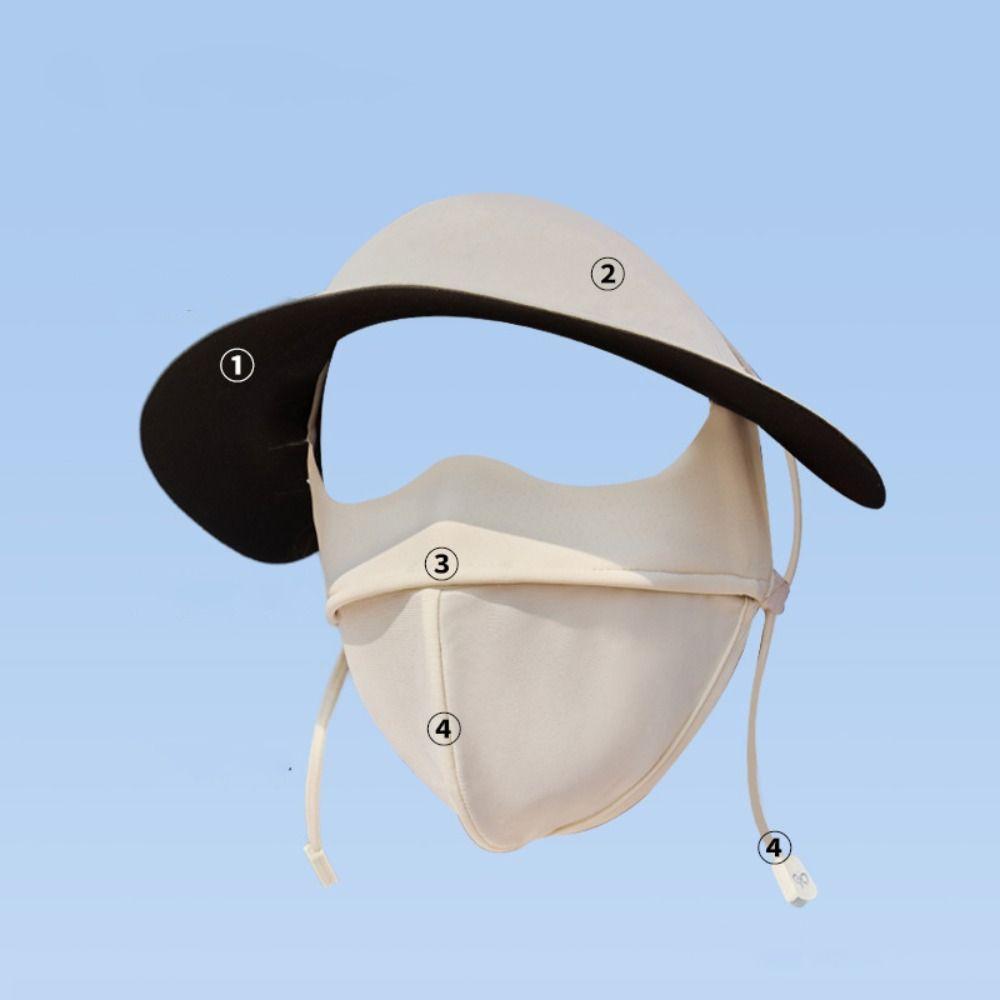 UV Protection Ice Silk Mask Dustproof UV Protection Veil Thin Sunscreen Face Cover  Unisex