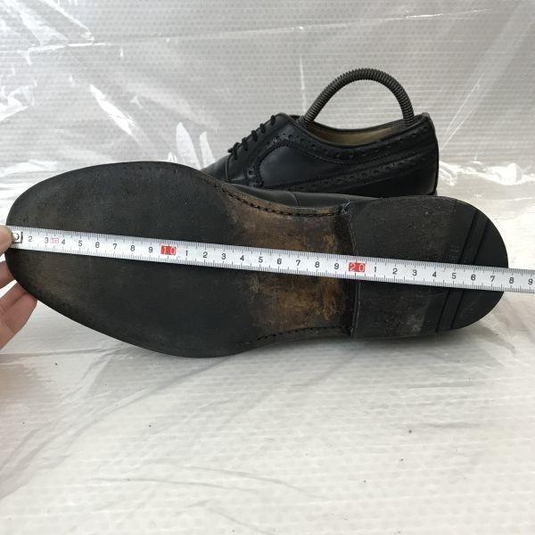 Vintage/REGAL Imperial Grade/Goodyear Welt Leather Wingtip Shoes/25.0EE/Black/Business Dress Shoes(USED)