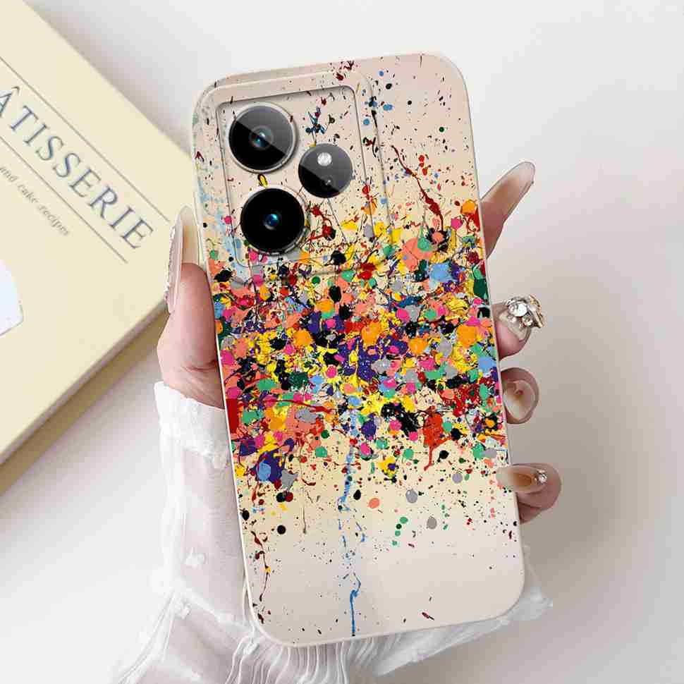 For Realme GT 7 5G 6.78" Case RMX5061 Cartoon Panda New Flower Collection Soft Silicon Cover For Oppo Realme GT7 5G Phone Shell