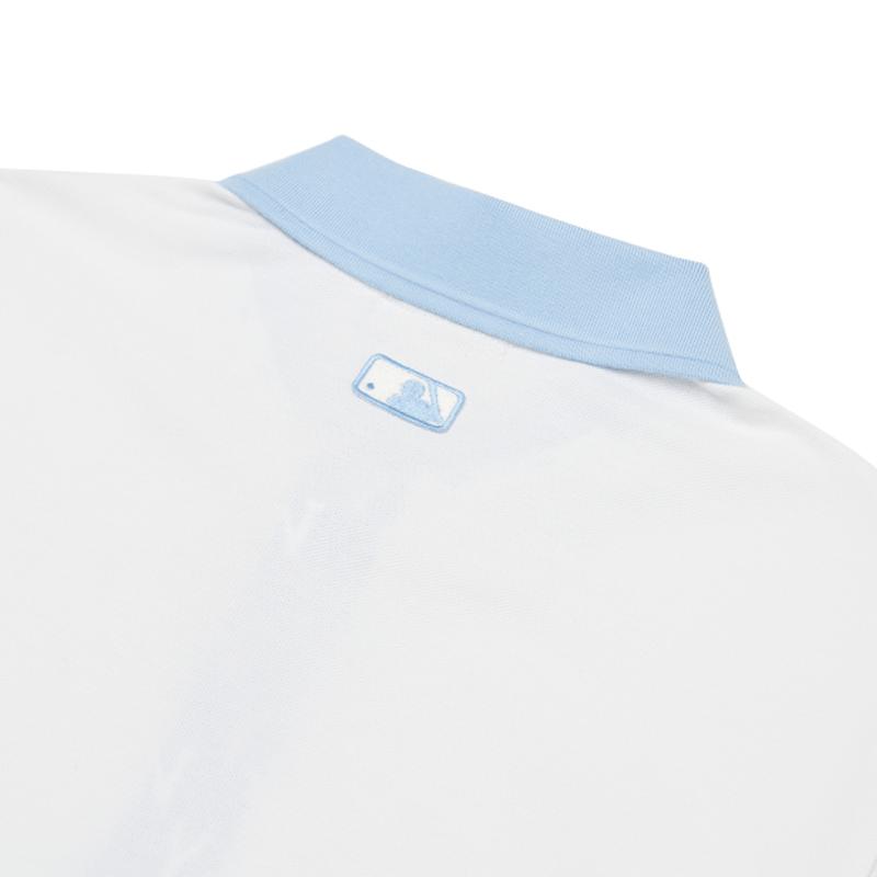 New MLB Basic Logo Los Angeles Dodgers Polo Shirt Men's White 3LPQM2023-50WHS