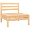 Vidaxl Garden Middle Sofa, Solid Pine Wood