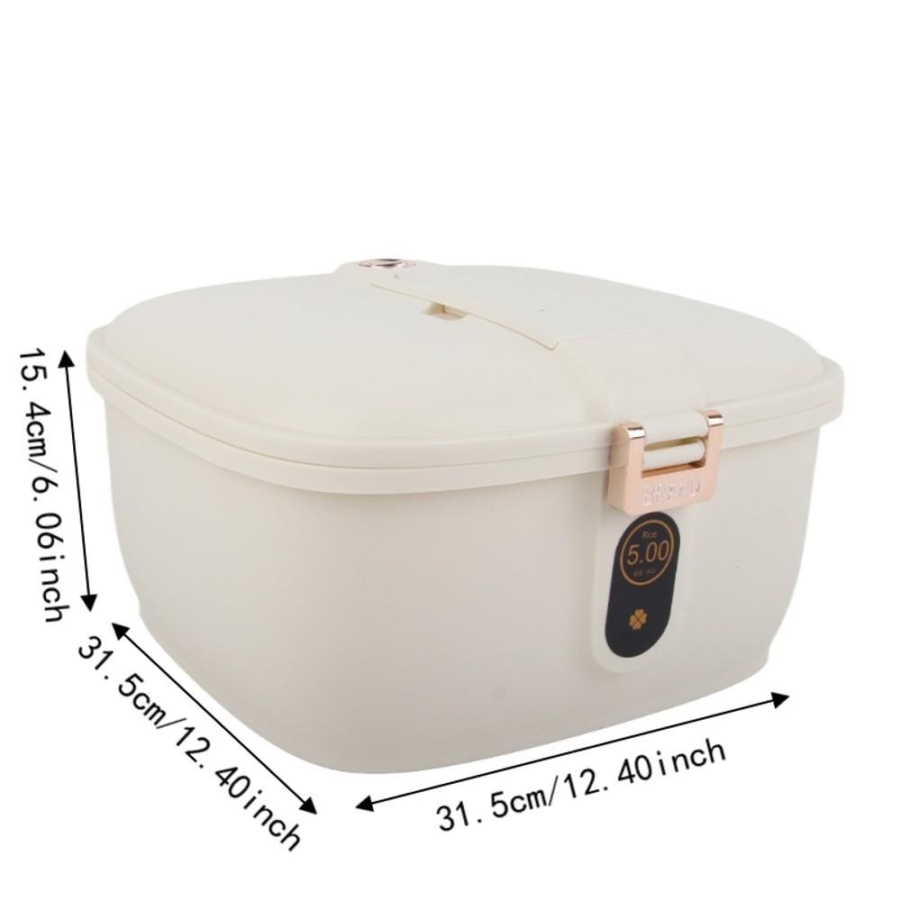 PET Airtight Grain Dispenser 5kg Kitchen Grain Bucket Airtight Cereal Storage Bin  For Kitchen